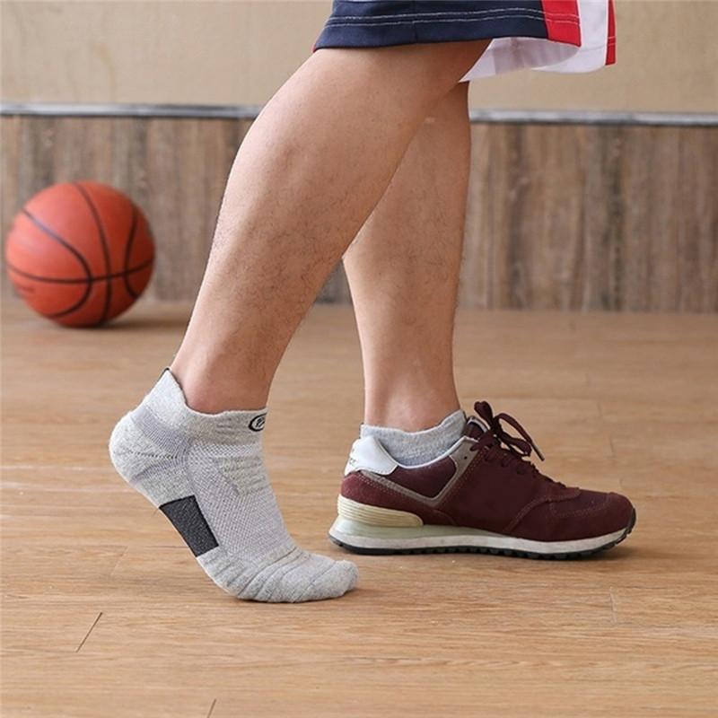Men's Sports Towel Thick Basketball Sock Ankle Terry Winter Warm Solid Color Men Large Size Cotton Short Socks