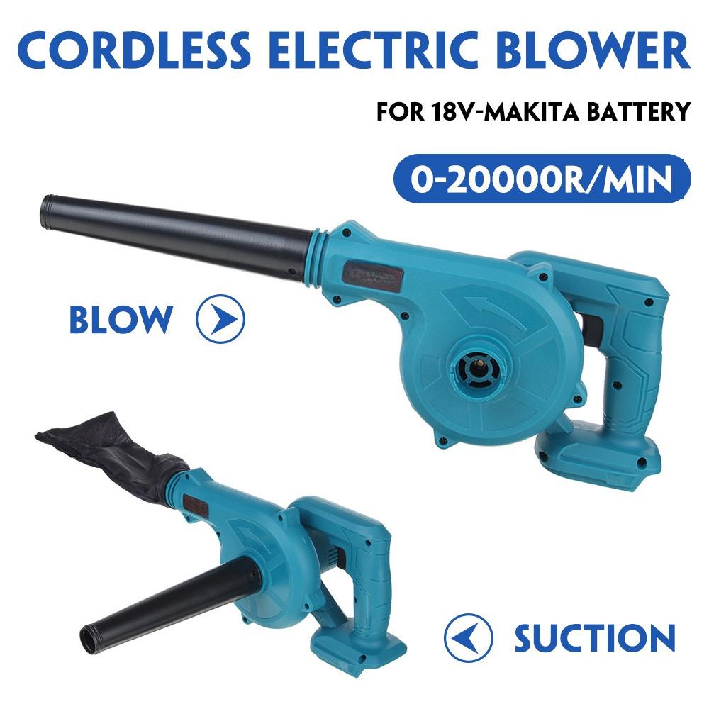 2 In 1 For 18V Battery 1500W 19000R/Min 288VF Cordless Air Blower Suction & Blowing Cleaner Electric Leaf Dust Collector