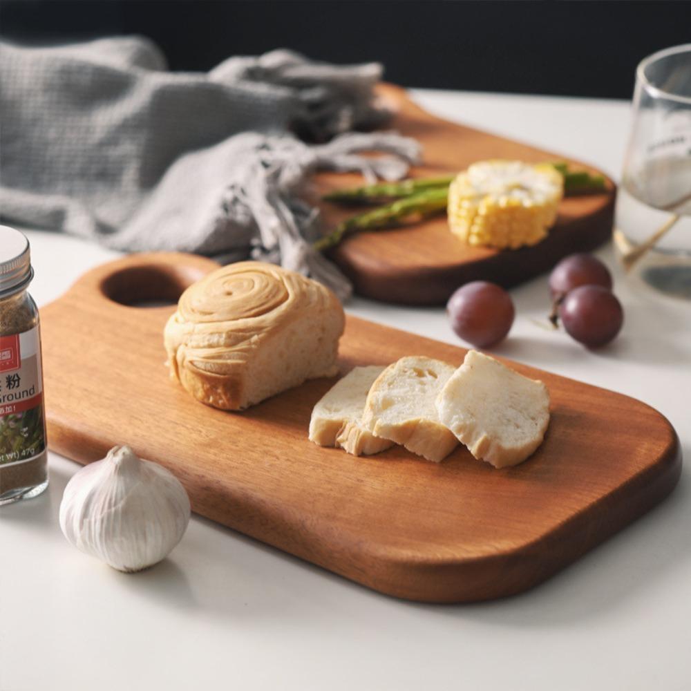Multi-functional Ebony Wood Cutting Board Solid Wood Wooden Chopping Blocks Bread Board  Home