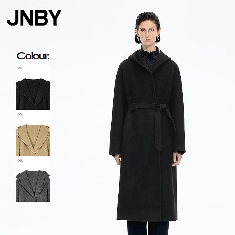 

JNBY Women s 2025 Winter Hooded Wool Blend Coat S