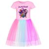 Kpop Caça às Bruxas Anime Periférico Menina Saia de Renda Arco-Íris Verão Grande Roda Confortável Bonito Vestido Fofo