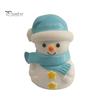 Decorative Figures for Christmas Vinyl Figurines, Cute Santa Claus Snowman Reindeer Mini Statue, Childlike Party Favors Small Holiday Desktop
