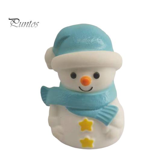 Decorative Figures for Christmas Vinyl Figurines, Cute Santa Claus Snowman Reindeer Mini Statue, Childlike Party Favors Small Holiday Desktop