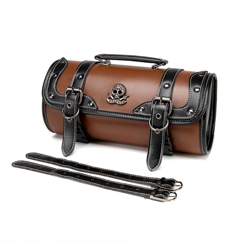 

Stylish Motorcycle Handlebar Tool Pouch Featuring Vintage Punk Aesthetic & Functional Designs Spacious Front Tool Bag 1