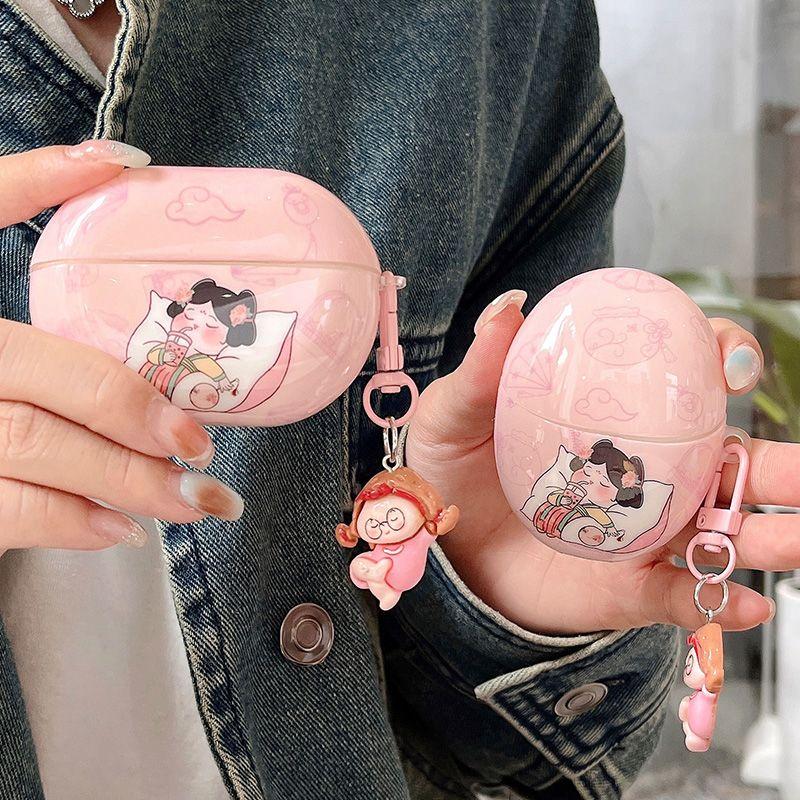 

Чай с молоком Подходит для нового поступления Huawei Freebuds6i Защитный чехол Freeclip Зажим для уха Беспроводной Bluetooth Pro3 Чехол для наушников Мягкий SE2 Силиконовый 4i/5i Huawei freebuds5i [Tang costume girl + Pendant]]