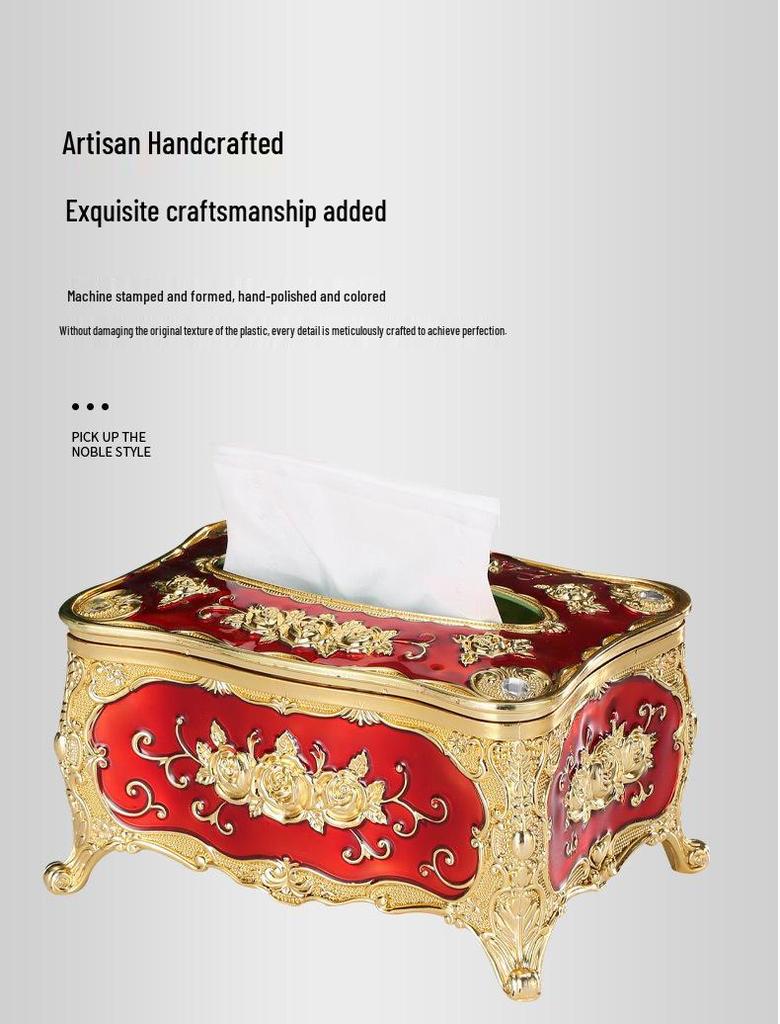 European Style Creative Tissue Box for Living Room, Coffee Table, Bedroom, Beauty Salon, and KTV