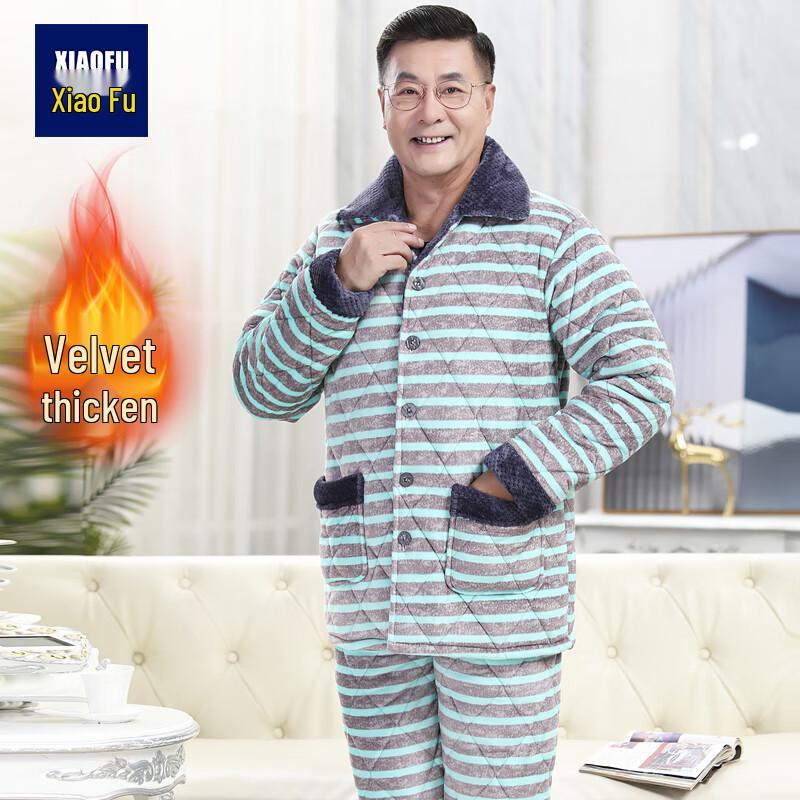 

Мужской зимний теплый пижамный комплект 3XL