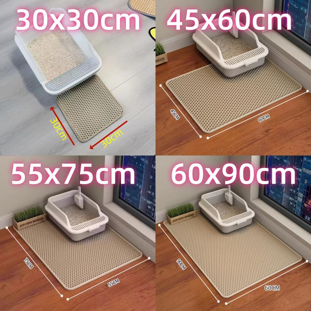 90X60CM Cat Litter Mat Waterproof Double Layer Pet Litter Box Mat Pet Toilet Cat Mat Nonslip Sand Cat Washable Mat Pet Clean