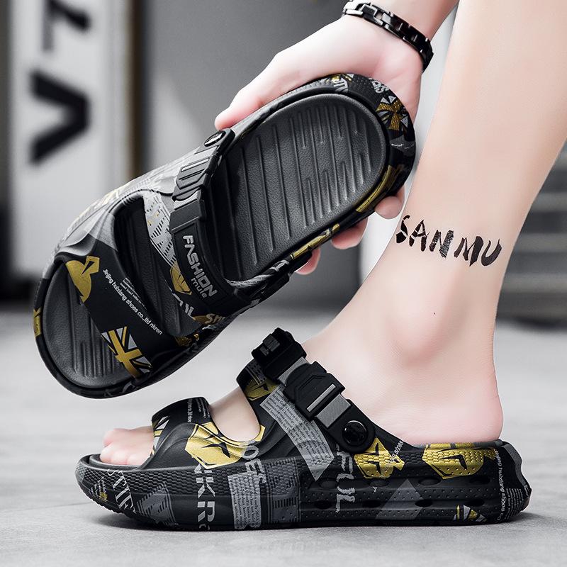 2026 Summer Men s Thick-Soled Non-Slip Slippers for Driving and Beach 38-39