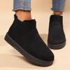 2025 Fleece-Lined Plus Size Women's Winter Slip-On Ankle Snow Boots