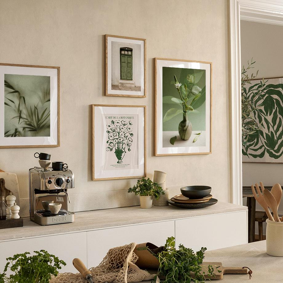 Bohemia Sea Car Vase Leaves Plants Abstract Landscape Poster And Prints Wall Art Canvas Painting Pictures For Living Room Decor