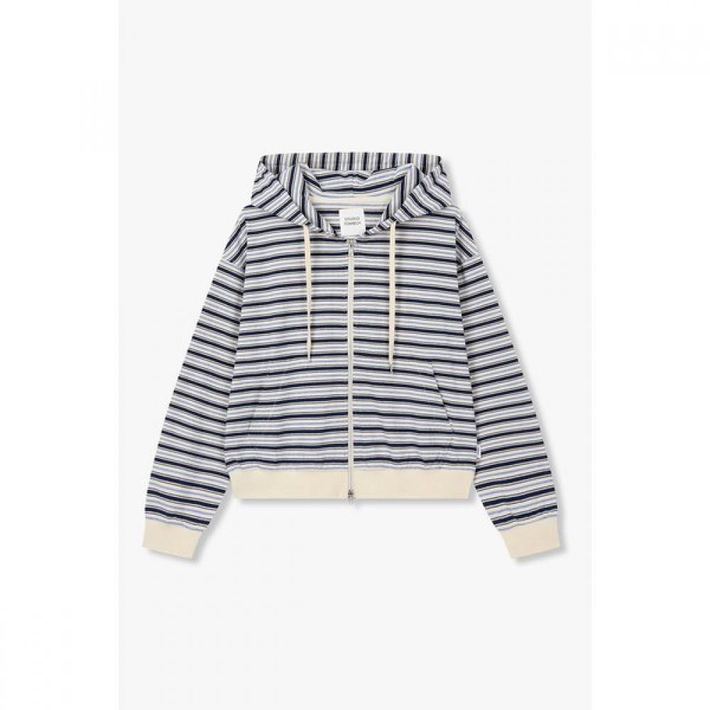 Studio Tomboy Stripe Zip Up Hoodie 9176213986 83 (melange gray)