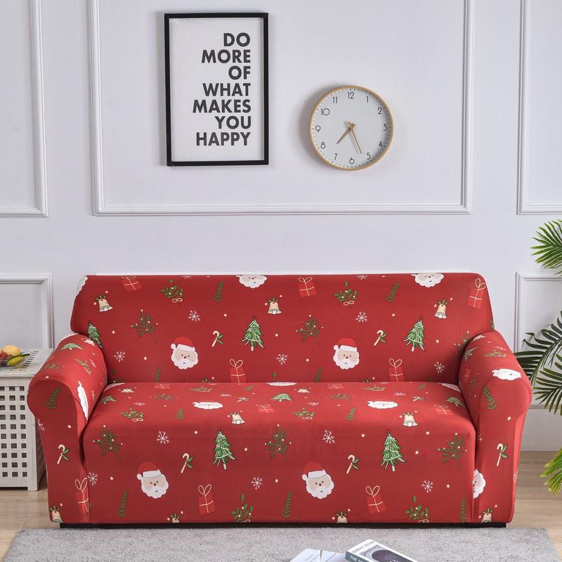 Christmas Elastic Sofa Covers for Living Room Funda Sofa Couch Cover Chair Protector Universal Sofa Slipcovers X-mas Home Decor