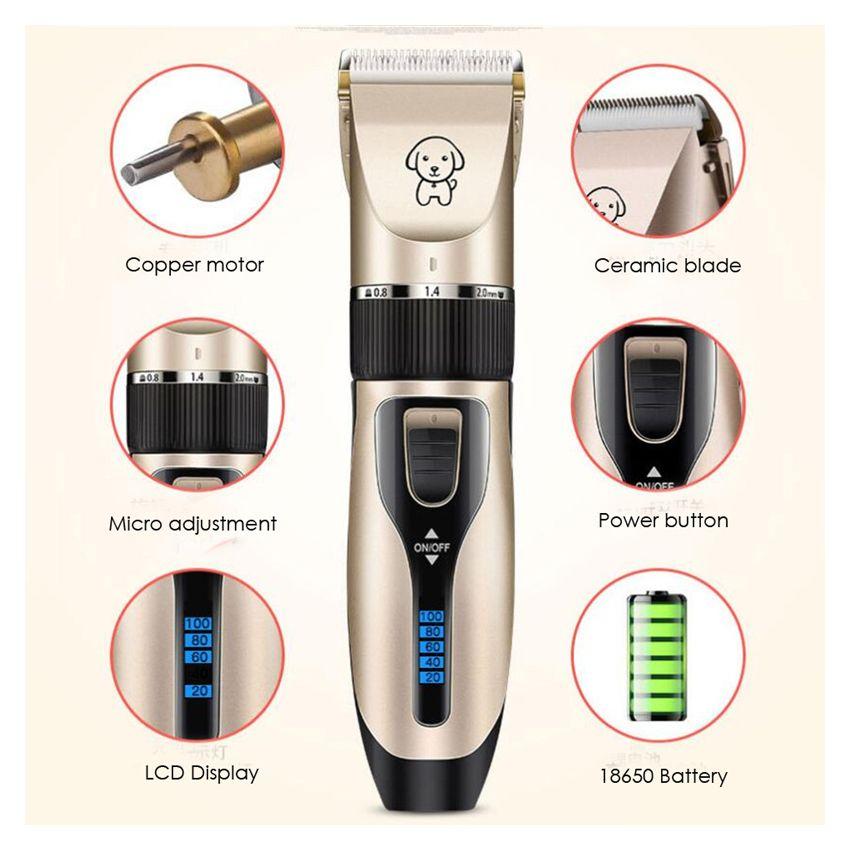 Powerful Haircutting Machine Kit Set for Dog Cat Hairdressing Grooming Shear Cutter Comb File Scissor Profesional Pet Removes Long Short Hair Clipper