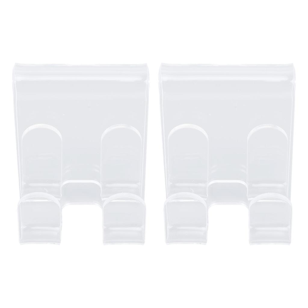 2PCS Shower Frameless Glass Door Hook Acrylic Multifunctional Double Sided Over Door Hanger for