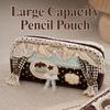Handmade Rabbit Ears Pencil Pouch Large Capacity Cute Pen Storage Case  School Student