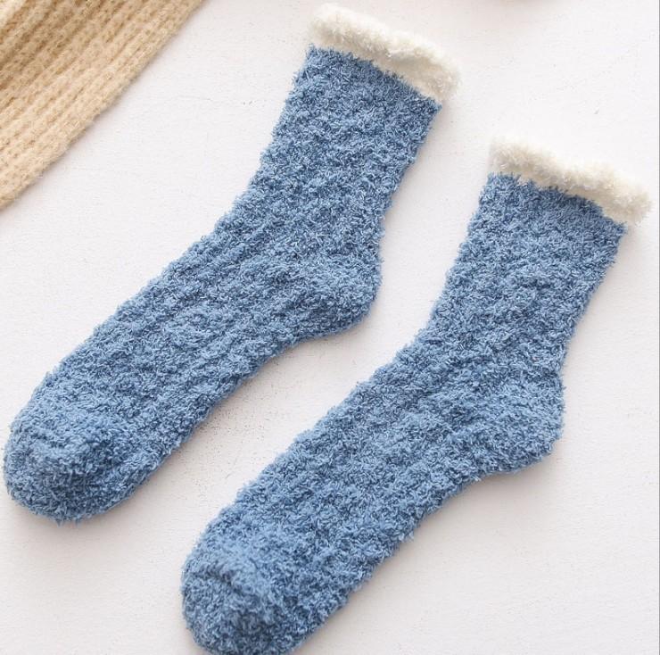 Women Woolen Socks New Autumn Winter Cute Thick Sleep Postpartum Socks Warm Home Floor Socks Coral Fleece Socks