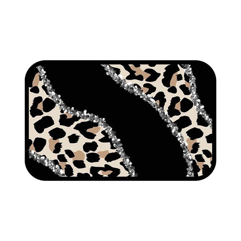 

Коврик для ног с леопардовым принтом, ванная комната против пятен, бытовое водопоглощение, быстрая сушка, противоскользящий 40X60cm 15.7X23.6in