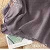 Embroidered Fashion Three-quarter Sleeve T-shirt Summer Loose and Thin Cotton Round Neck Pullover Small Shirt Top