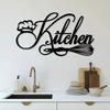 1pc Farmhouse Kitchen Metal Sign Wall Decor, Rustic Vintage Tin Sign for Home Dining Room, 12x6.69 Inches Classic Style