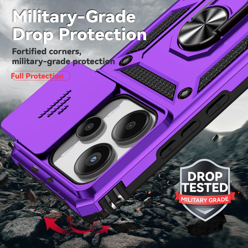 Pentru Redmi Note 14 13 5G 4G Poco X7 Pro Note 13 Pro 5G 4G Huse Inel Suport Glisant Obiectiv Cameră Armură Funda pentru Xiaomi 14T Pro Husă