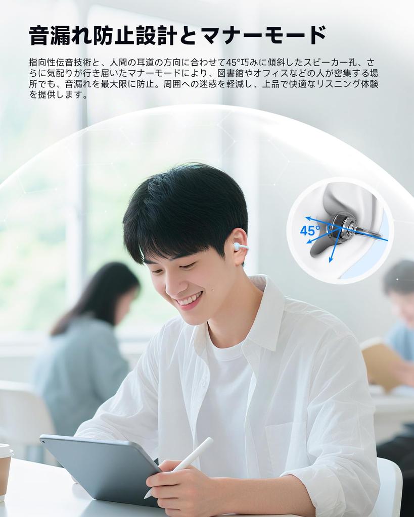 2025 SUMMER Gold Award EarFun Clip Ear Cuff Bluetooth LDAC Comfortable and Stable Ear No Ear Up to 40 Hours of Continuous 3D Sound Leak Prevention and