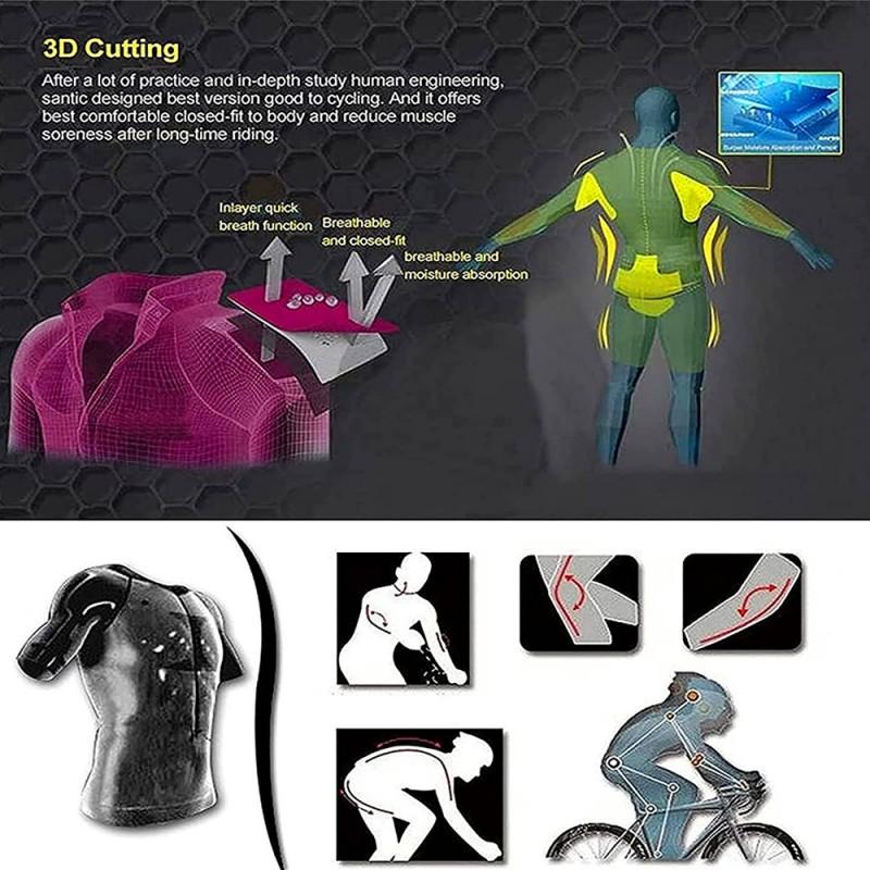 Mens Mountain Road Cycling Jersey Set Short Sleeve Breathable Quick Dry Bike Apparel Riding
