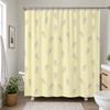 Cute Floral Print Shower Curtain Yellow Waterproof Bathroom Shower Liner Fabric Curtain Tapestry Decor for Home Bath Spa Spring