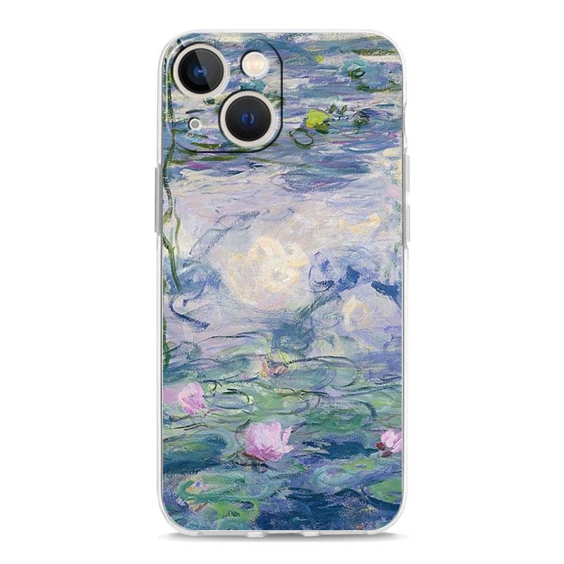 Claude Monet Impressionism Painter Phone Case For iPhone 15 14 13 12 11 Pro Max XS X XR SE 7 8 Plus Clear Lens Protect Cover