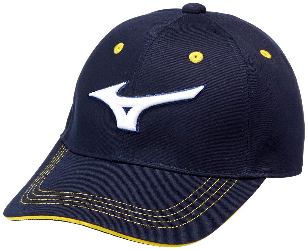 Mizuno Cotton Twill Golf Cap Deep Size Men's (52MW0005), Navy, 56-60cm (Free Size)