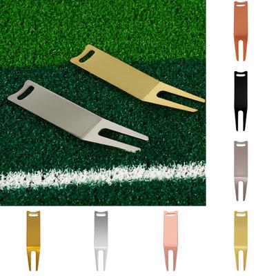 Golf Green Fork Praktische 2 Pins Universal Golfballmarkierung Golf Pitch Clean Lawn Maintenance Golf Pitchgabel Golf Green Fork
