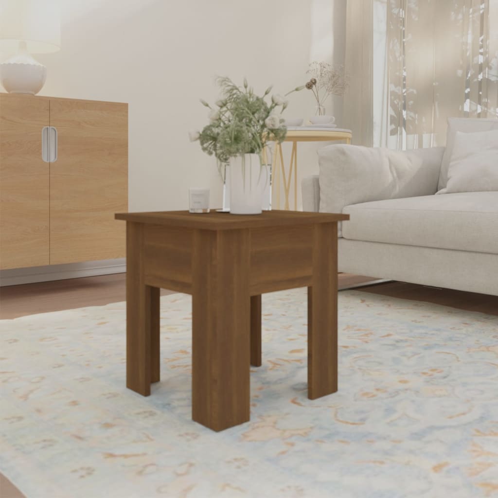 Coffee Table Brown Oak Effect 40 X 40 X 42 Cm Particleboard