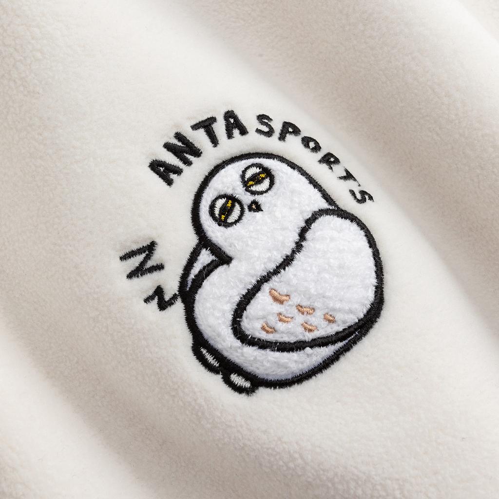 Anta Autumn Lifestyle Series Fleece Hooded Sweatshirt Women Tops 962548713-1