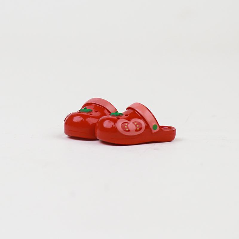 

1 Pair of OB11 Doll Tomato Slippers Adorable OB11 Accessories 1/12 Bjd Doll Shoes Ornament Detachable Doll PVC Material OB11 красный
