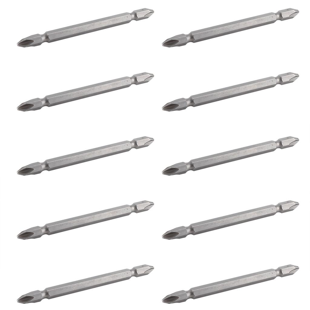 10Pcs Electric Screwdriver Bit Dual Head Cross S2 Alloy Steel Hardware Tool 100mm