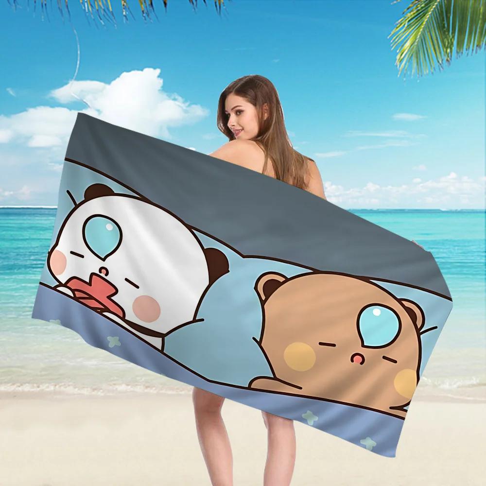 Bubu E Dudu Carino Cartone Animato Coperta in Microfibra Asciugatura Rapida Asciugamani da Spiaggia Stampa Oversize Super Assorbente Coperta Asciugamano da Piscina