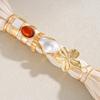 8Pcs/Set Women Stackable Rings Elegant Flower Irregular Faux Pearl Ring Retro Faux