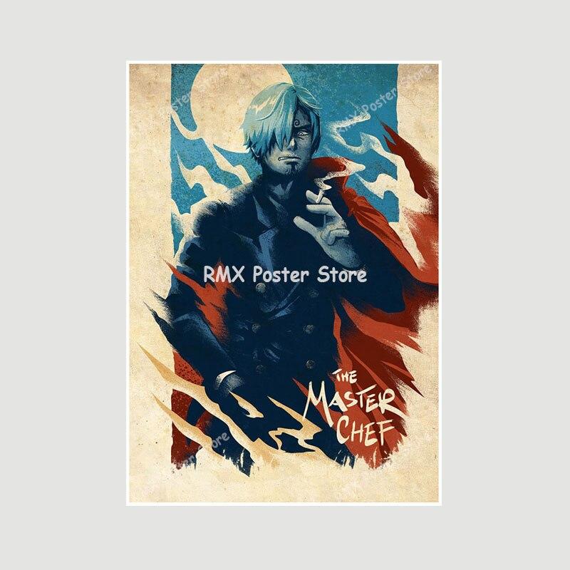 One Punch Man JoJo's Bizarre Adventure Art Painting Pictures for Bar Cafe Home Decor White Paper Room Decoration Anime Posters
