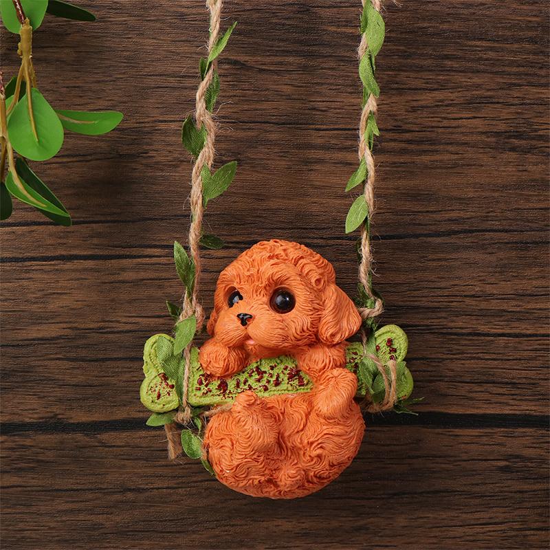 

Ландшафтный орнамент, мультяшные качели, животное, милый реалистичный кролик, щенок, карабкающаяся панда, кулон из смолы puppy