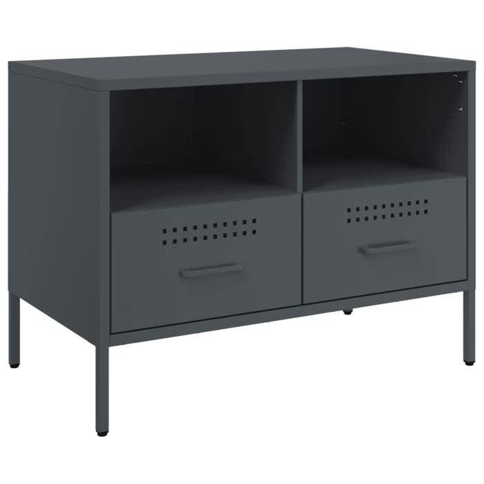 VidaXL Meuble TV, Armoire de Télévision avec Pieds, Support Télé avec Rangement Salon Salle de Séjour, Anthracite 68x39x50,5 843046