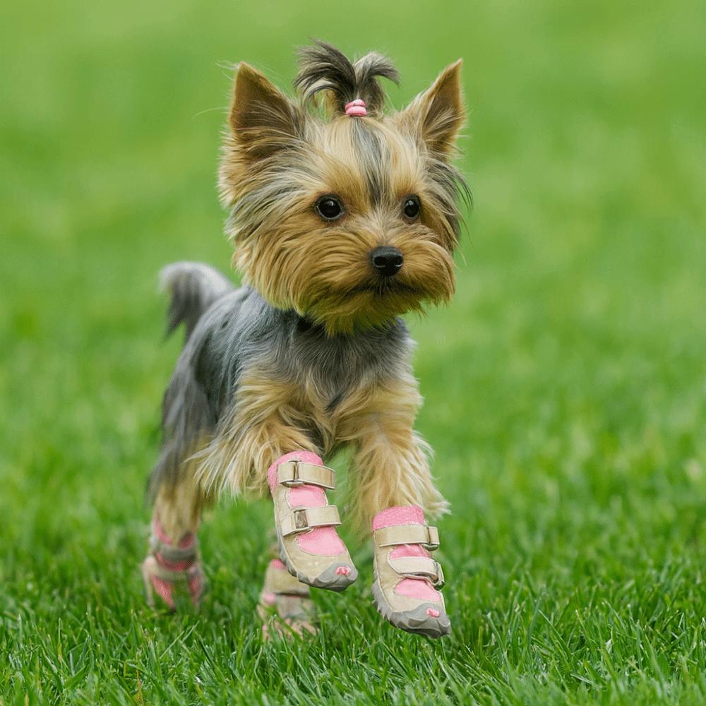 4pcs/set Warm Dog Cotton Shoes Waterproof Soft Bottom Non-Slip Dog Shoes Breathable Anti-dirt Pet Sneakers Daily Walking