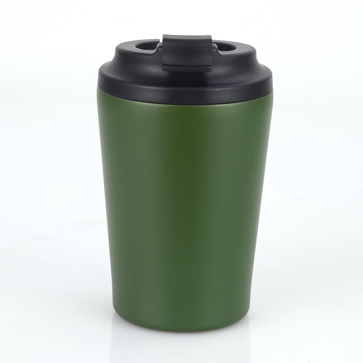 

Кружка для молока 12 унций со шкалой 304 нержавеющая сталь двухслойная вакуумная кружка-термос портативная мини-кофейная кружка 12oz зелёный