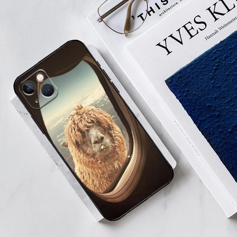 Lama Llama Alpaca Phone Case For iPhone 11 14 Pro Max 12 Mini X XS XR 7 8 Plus SE 2020 13 Pro Max Soft Cover