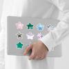 50 Sheets of 3D Three-dimensional Star Graffiti Stickers Creative Star Stickers Water Cup Mobile Phone Waterproof Decorative Stickers