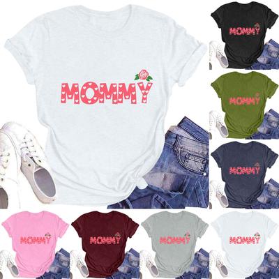 Women's Round Neck Casual Printed Short-sleeved T-shirt Top