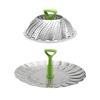 9/11Inch Stainless Steel Lotus Steaming Tray Folding Food Steamer Vegetable Fruit Food Basket Mesh Steamer Rack Cooking Cookware