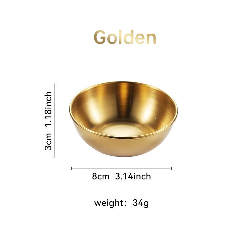 Sauce Dishes Dish Bowls Stainless Steel Dipping Seasoning Soy Plates Plate Bowl Cups Serving Appetizer Pinch Dessert Tray Metal