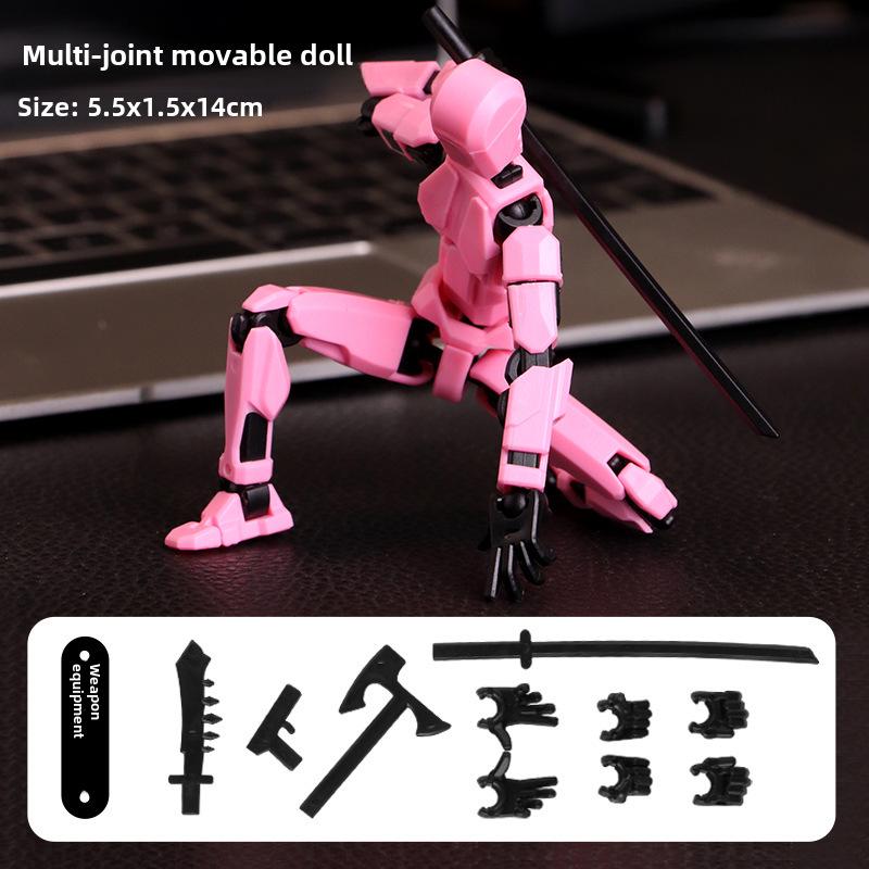 Lucky Doll: 13-Point Articulated 3D Printed Toy, 3rd Gen DIY Stress Relief Figure