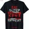 Yeet Eat Sleep Saying Funny T Shirt S 5xl Vintage Washed Comfortable Stretched Casual Graphic Slightly Streetwear Vintage
