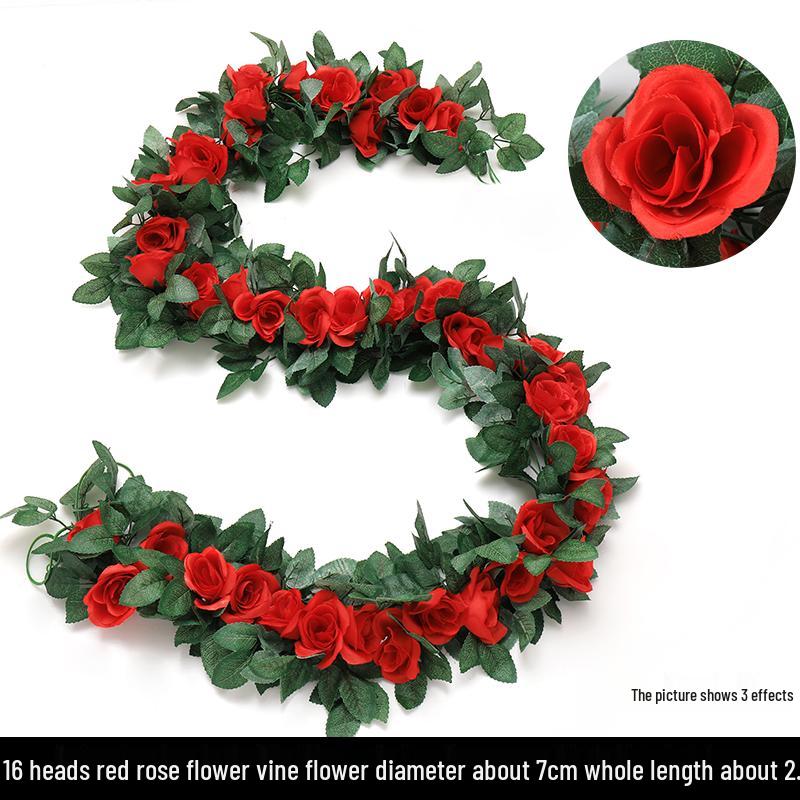 Artificial Rattan Vines for Pipe and Ceiling Decoration - Fake Green Leaves